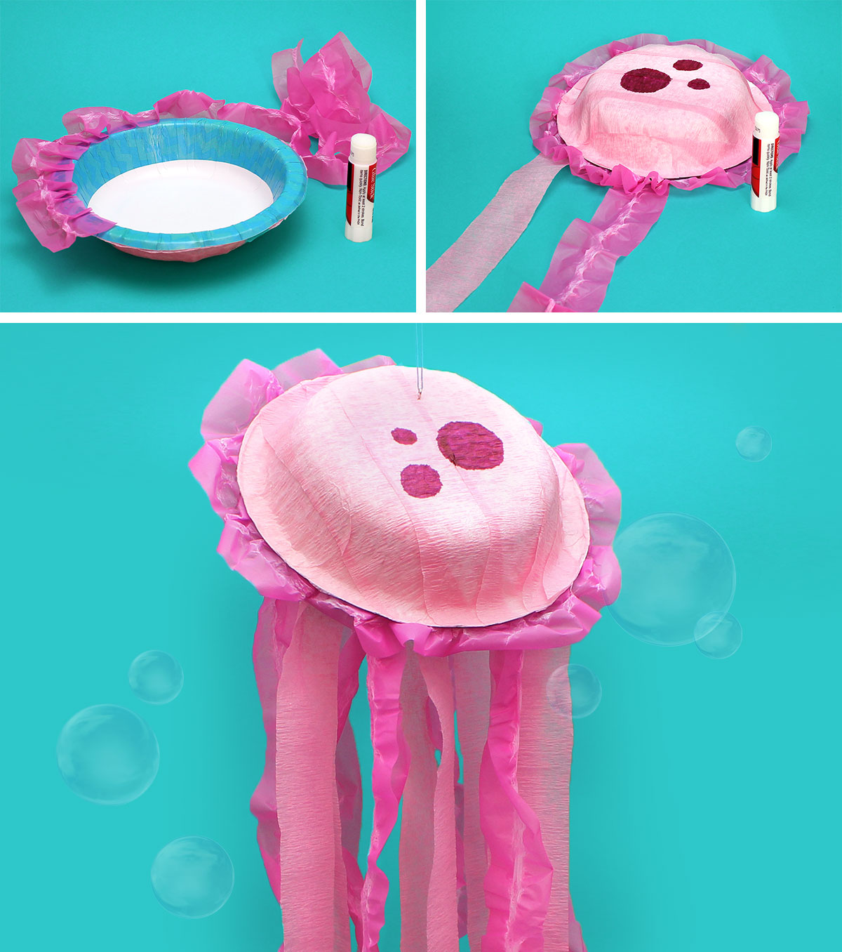 Jumping Jellyfish! Paper Bowl Craft