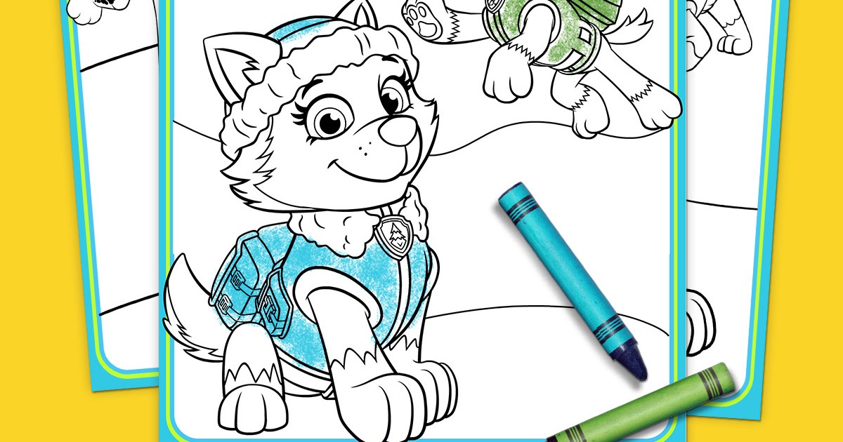 PAW Patrol Everest Coloring Pack Nickelodeon Parents