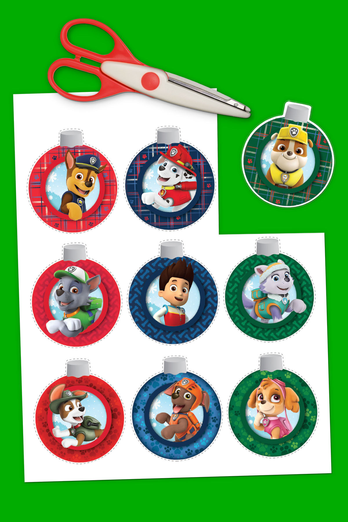 Home D cor Paw Patrol Christmas Ornaments Ornaments Cindyclinic jp