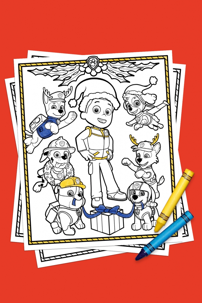 PAW Patrol Christmas Holiday Coloring Pack Nickelodeon Parents