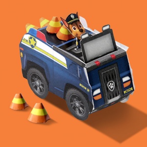 PAW Patrol Zuma Paper Vehicle Toy