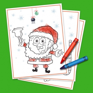 spongebob squarepants christmas coloring pages