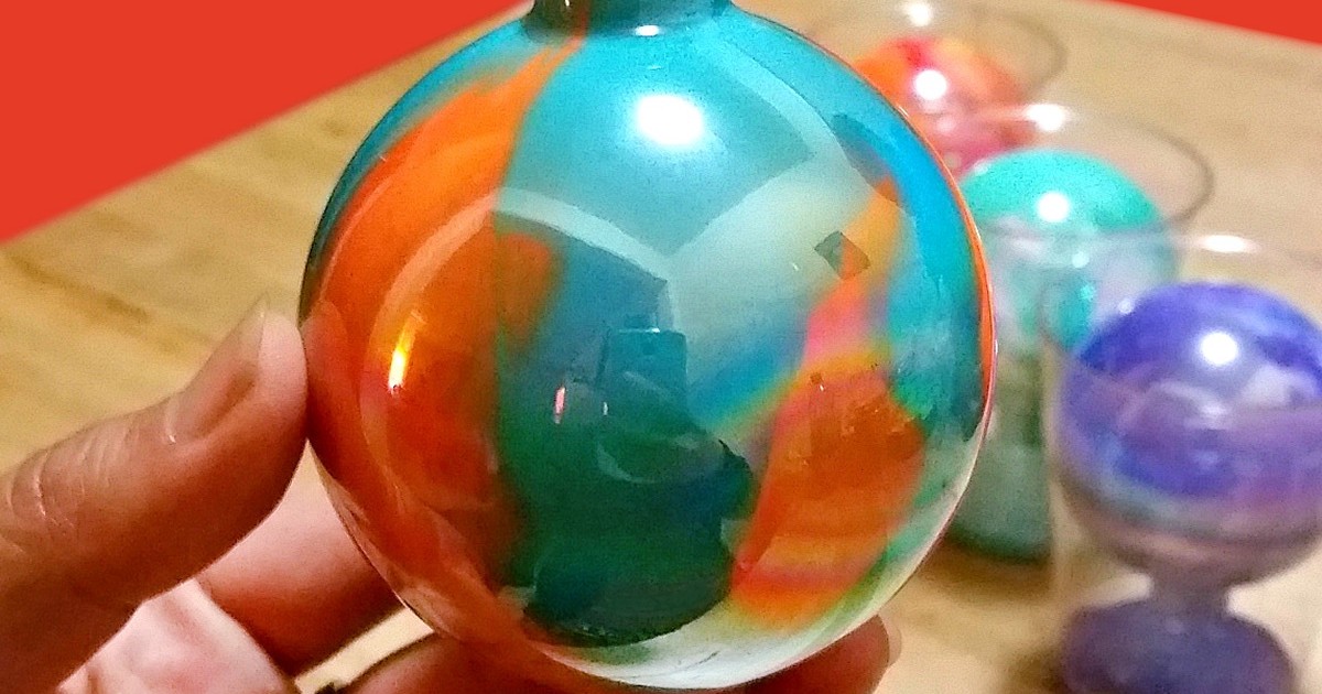 Paint Swirled Ornament