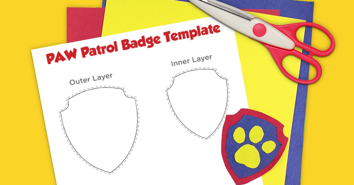 PAW Patrol Printable Badge Template Nickelodeon Parents