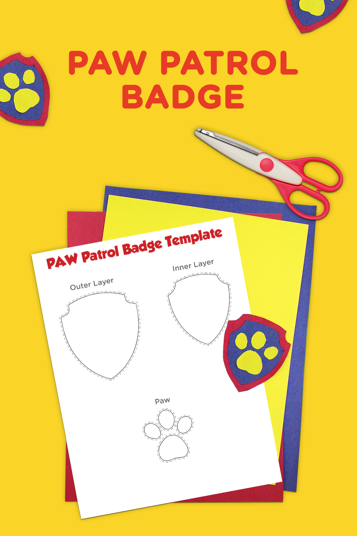PAW Patrol Printable Badge Template Nickelodeon Parents