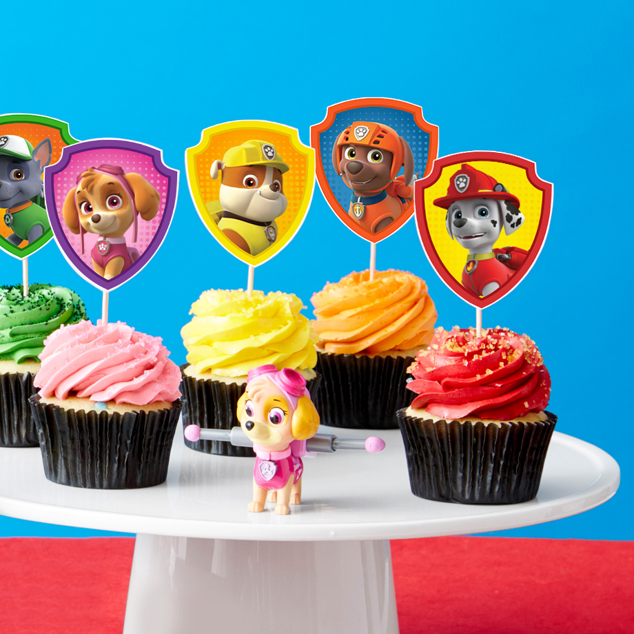 Paw Patrol Cupcake Toppers Dog Cupcake Toppers Badges Cupcake Toppers ...