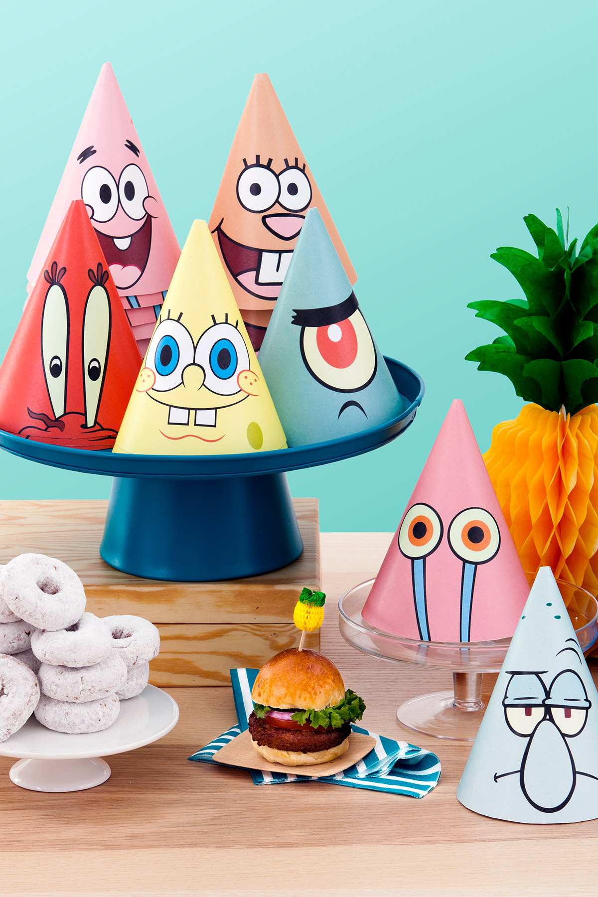 spongebob-printable-party-hats-nickelodeon-parents