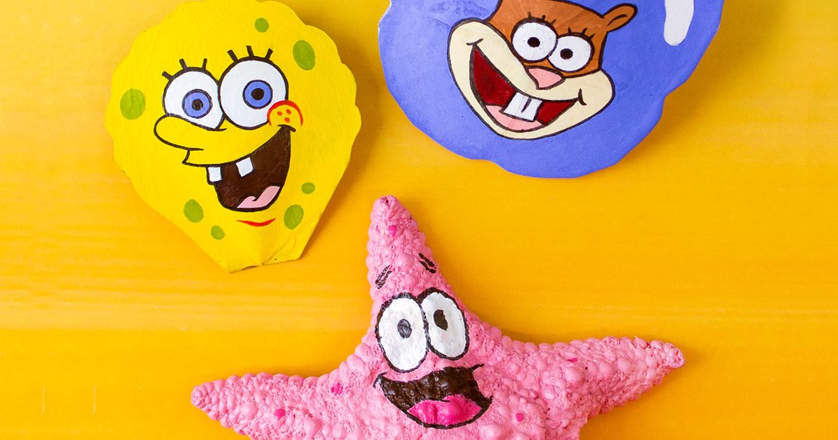 SpongeBob Painted Shell Craft | Nickelodeon Parents