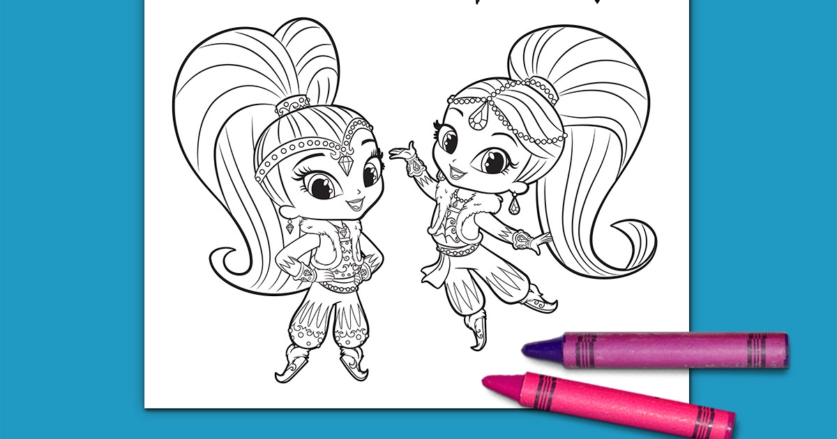 Shimmer and Shine Winter Coloring Page | Nickelodeon Parents