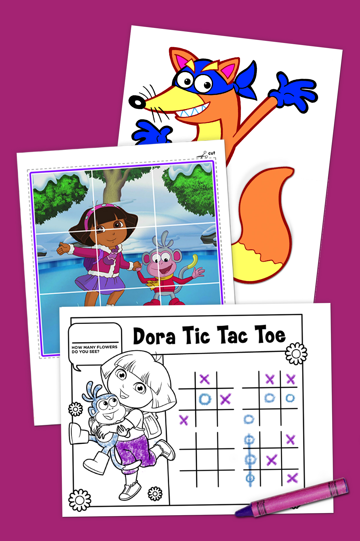 dora and boots coloring pages