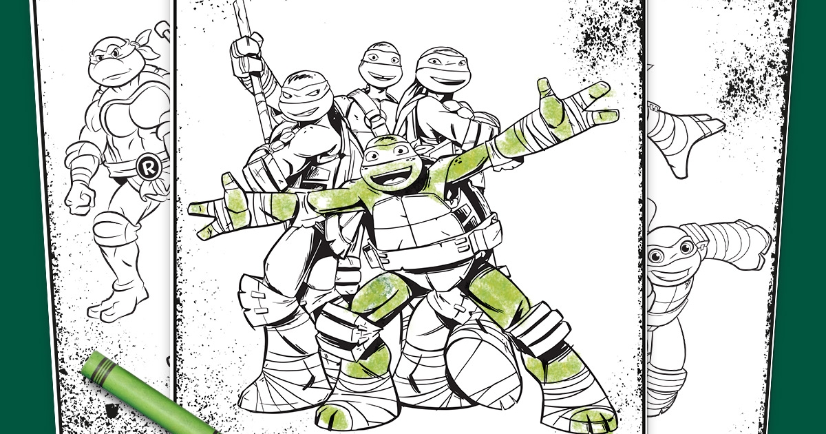 ninja turtles names coloring pages