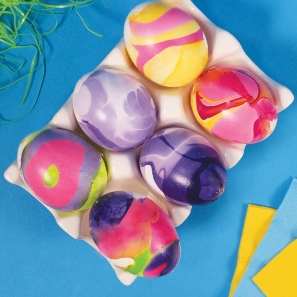 Sunny Day Marbled Easter Eggs | Nickelodeon Parents