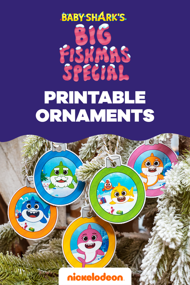 Baby Shark Family Printable Ornaments | Nickelodeon Parents
