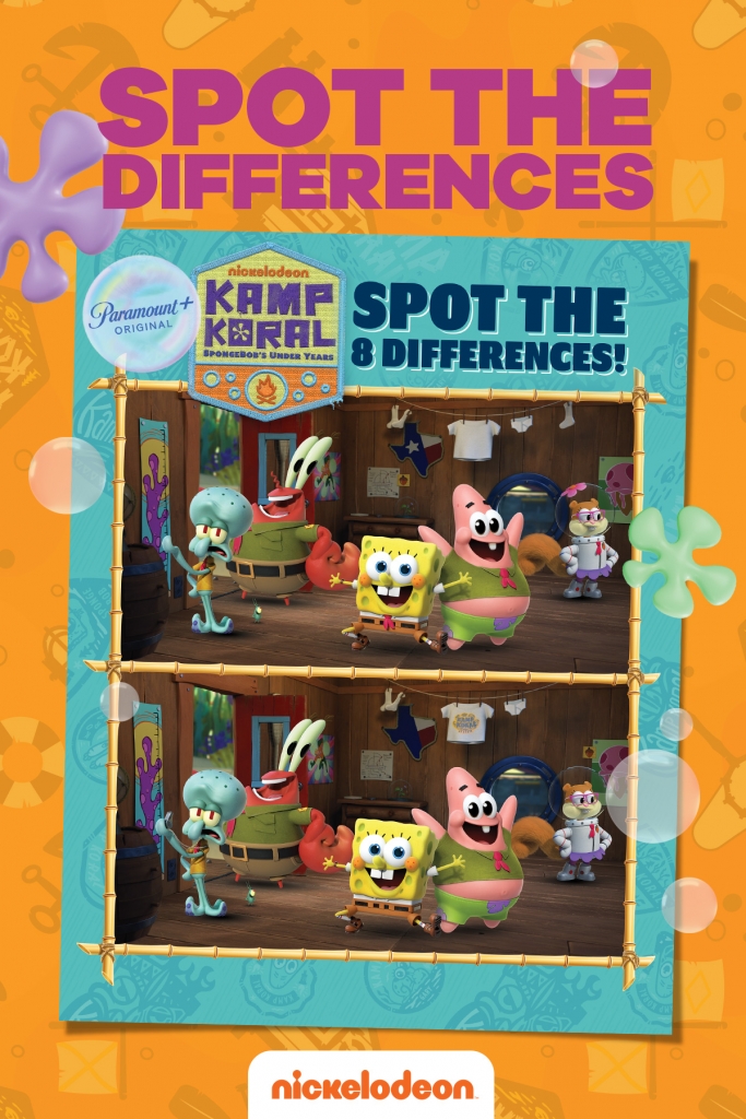 Kamp Koral Spot the Differences Activity Sheet | Nickelodeon Parents