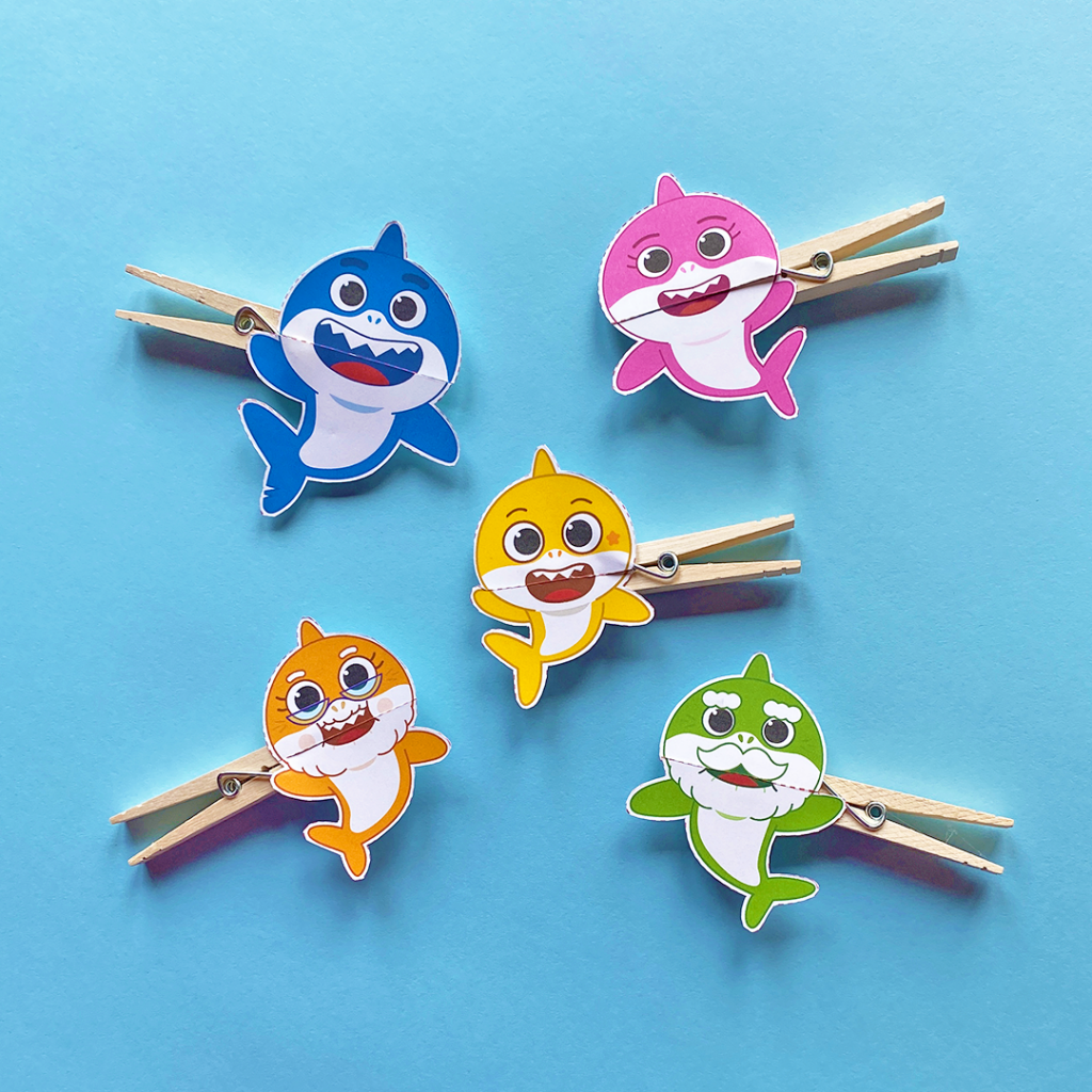 Printable Baby Shark Clothespin Puppets | Nickelodeon Parents