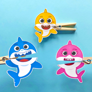 Printable Baby Shark Clothespin Puppets | Nickelodeon Parents