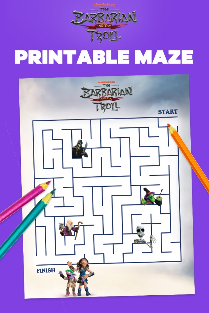 The Barbarian and The Troll Printable Maze | Nickelodeon Parents