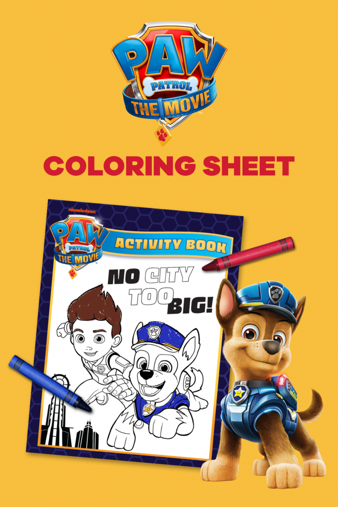 PAW Patrol: The Movie Coloring Sheet | Nickelodeon Parents