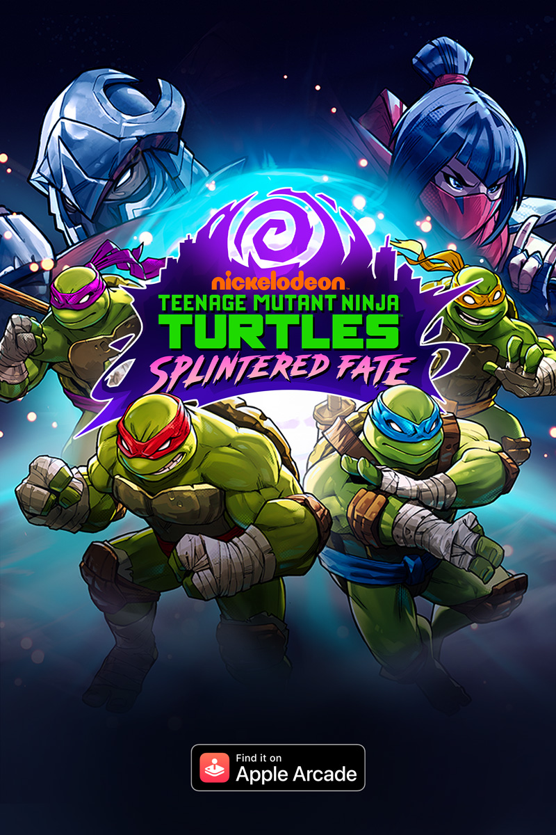 Mikey, Raph, Donnie and Leo pose. Play TMNT: Splintered Fate